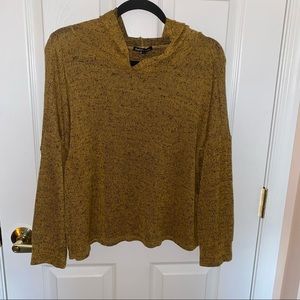 Lightweight Mustard Hoodie with Black speckles